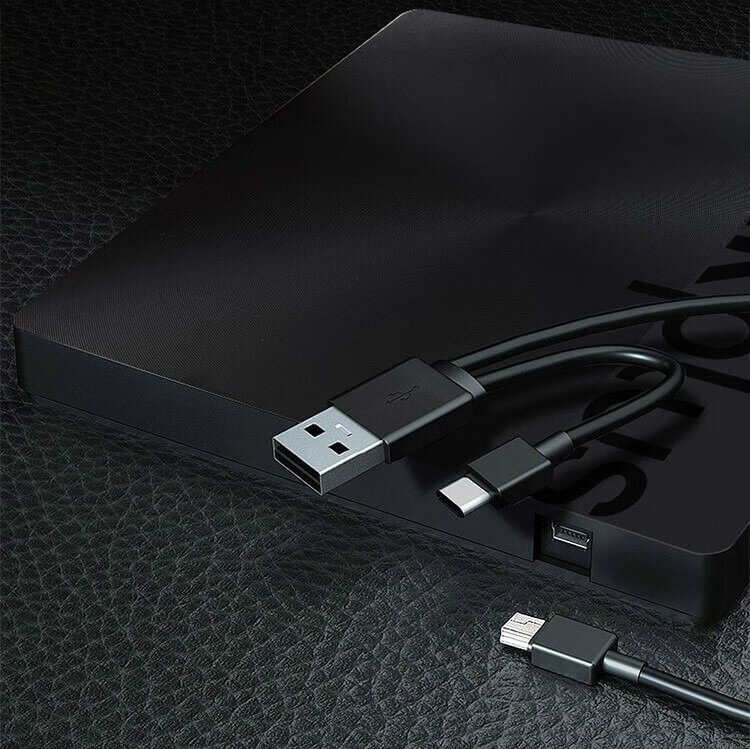 Lenovo TX802 External optical drive burner, ultra-thin external DVD burner, high-speed mobile optical drive Type-C+USB dual interface - Image 4