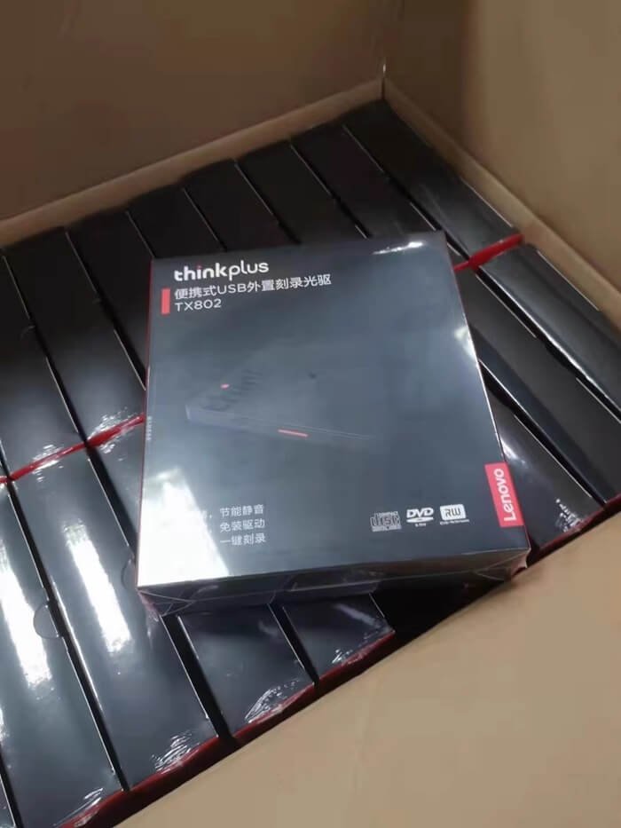 Lenovo TX802 External optical drive burner, ultra-thin external DVD burner, high-speed mobile optical drive Type-C+USB dual interface - Image 6