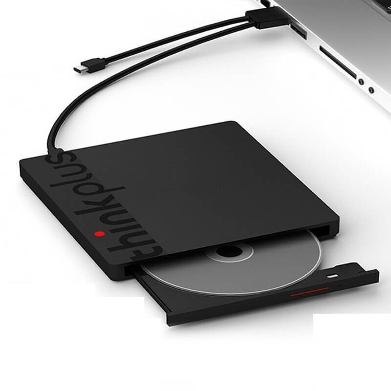 Lenovo TX802 External optical drive burner, ultra-thin external DVD burner, high-speed mobile optical drive Type-C+USB dual interface - Image 2