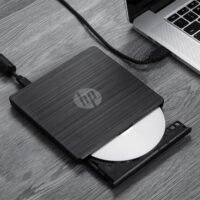 HP External Portable Slim Design GP70N CD/DVD RW Write/Read Drive, USB, Black (F2B56AA)